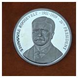 19.9g Silver Medal Theodore Roosevelt