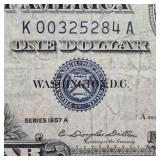 1957 Blue Seal US $1 Silver Certificate Low