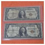 Two 1935 Hawaii US1$ Banknotes