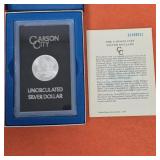 1882 Carson City Uncirculated Morgan Silver Dollar