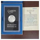 1884 Uncirculated Carson City Morgan US Silver