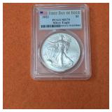 2022 American Silver Eagle Type 2 MS70 1st Day
