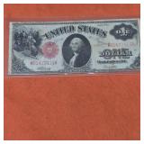 1917 US $1 Horseblanket Large Banknote