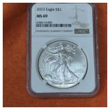 2023 MS69 American Silver Eagle Type 2