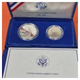1986 Proof US Silver Dollar and Half Dollar Set