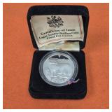 1oz .999 Fine Silver Round Vintage 1989 Cat Crown