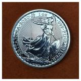 1oz .999 Fine Silver Round 2020 Britannia 2 Pounds