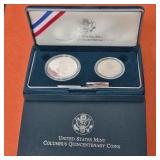 1992 US Silver Dollar and Dollar Proof Set