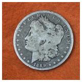 1889 O Morgan Silver Dollar