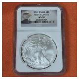 2012 American Silver Eagle MS69 1st Releases
