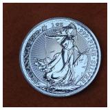1oz .999 Fine Silver Round 2020 Britannia 2 Pounds