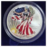 1999 American Silver Eagle Colorized