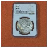 1883 O US Morgan Silver Dollar MS62