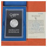 1883 Uncirculated Carson City Morgan Silver Dollar