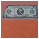 1914 US $20 Federal Reserve Horseblanket