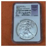 2016 MS70 30th Anniversary American Silver Eagle