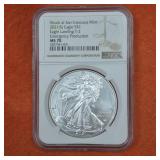 2021 American Silver Eagle Emergency Issue MS70