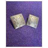 Mexico 925 Etched Earrings