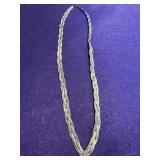 Sterling Herringbone Necklace 16in