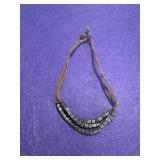 Bohemian Style Sterling Beaded Necklace 14in