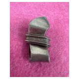 Sterling Silver Ribbon Buckle Brooch