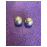 Sterling Silver Done Stud Earrings