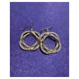 Gold Tone Sterling Earrings