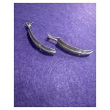 Sterling Feather Dangle Earrings