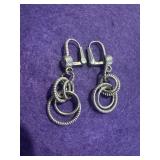 Judith Ripka Sterling Dangle Earrings