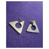 Triangle Shaped Sterling Earrings