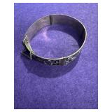 VTG Mexican Hinged Bracelet Abalone Shell