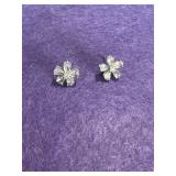 Floral 925 Stud Earrings