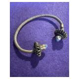 925 Mexico Lapis Lazuli Twisted Cuff Bracelet