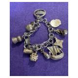 Sterling Silver Travelers Charm Bracelet