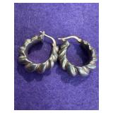 925 Puffy Hoop Earrings