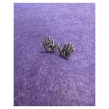 925 High Five Palm Stud Earrings