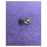 NYE Sterling Floral Screwback Earrings