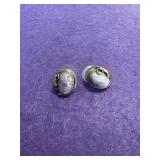 Sterling Silver Amethyst Stud Earrings