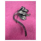 Large Sterling Silver Brooch