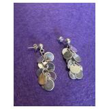 Sterling Dancing Disco Dangle Earrings