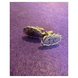 Sterling Engraved 'R'Cufflinks