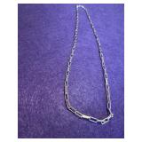 16in Sterling Paperclip Link Necklace