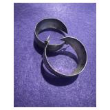 Sterling Native American Hoop Earrings