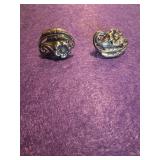 Sterling Floral Screwback Earrings