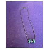 15in Liquid Silver Turquoise Necklace