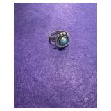 Southwestern Style Turquoise Ring 925