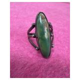 Sterling Silver Green Turquoise Ring Sz6.5