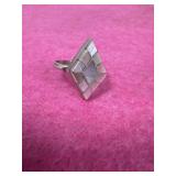 Mother of Pearl 925 Ring Sz 7.25