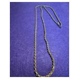 30in VTG Gold Tone 925 Rope Chain