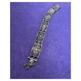 Sterling Filigree Link Bracelet 8.5in